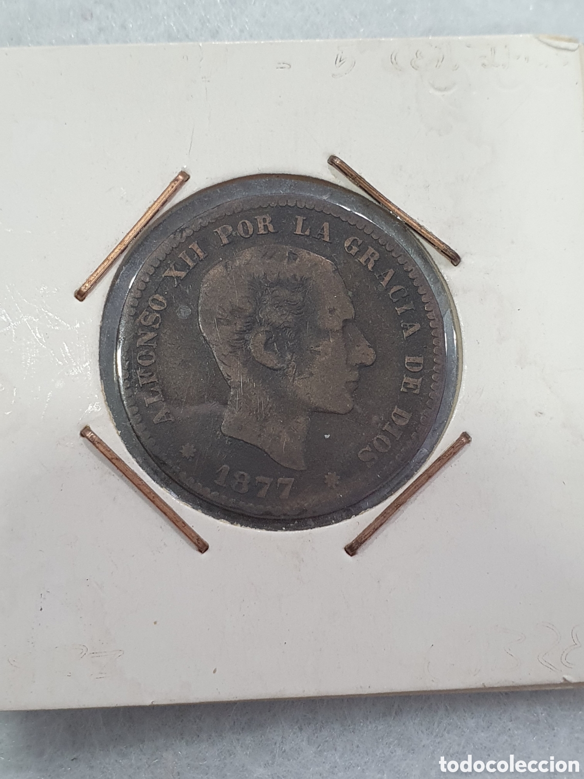 Monedas de Espa&ntilde;a: 5 c&eacute;ntimos 1877. Alfonso XII. (L31) - Foto 1