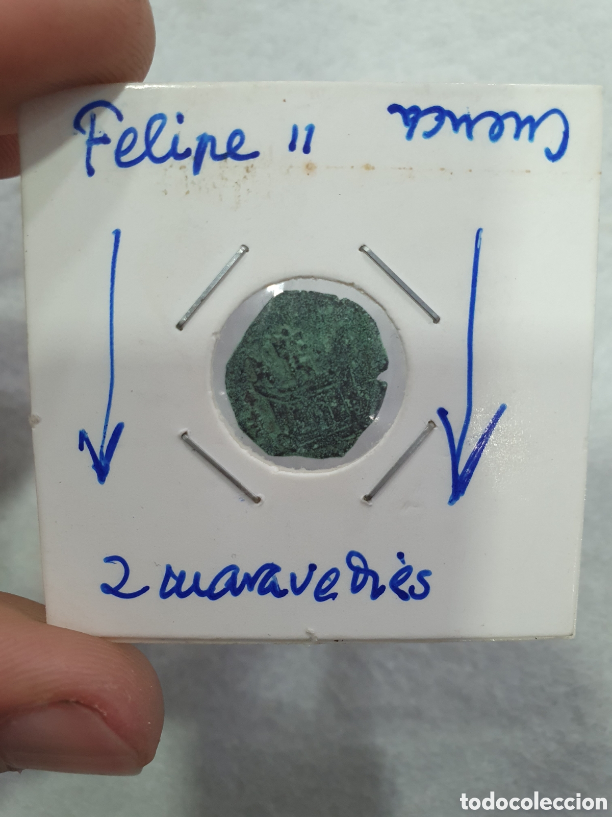 Monedas de Espa&ntilde;a: Felipe II. Cuenca. 2 maravedis. (L31) - Foto 1