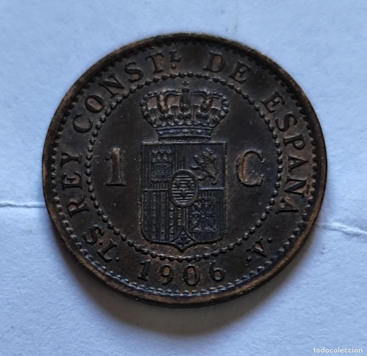 Monedas de Espa&ntilde;a: MONEDA ALFONSO XIII UN CENTIMO SIN CIRCULAR - Foto 2