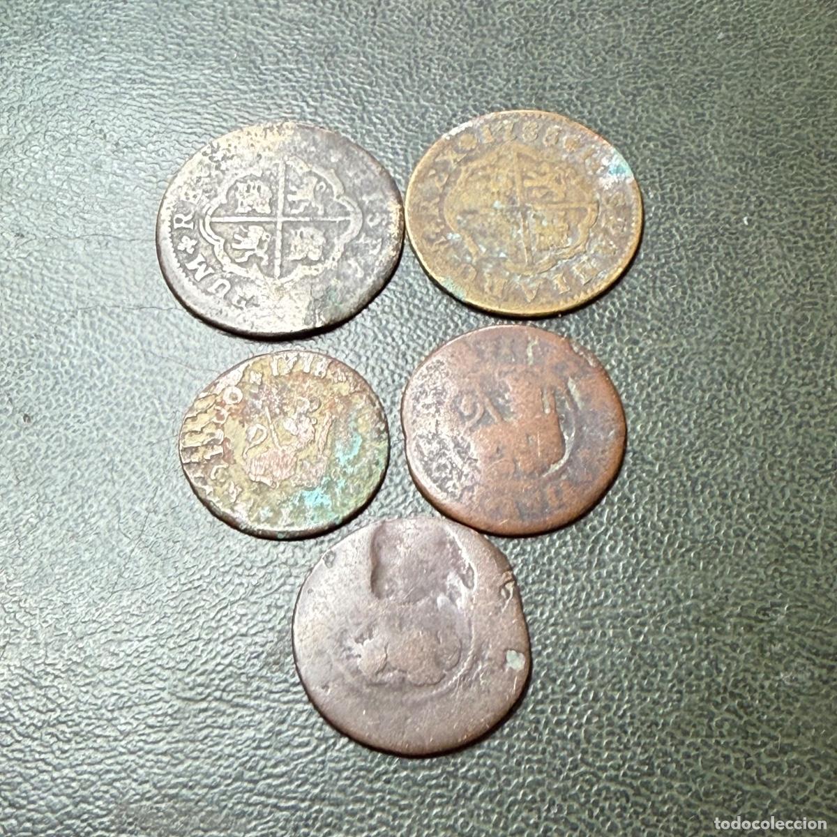 Monedas de Espa&ntilde;a: Lote de 5 monedas de Felipe V - Foto 6