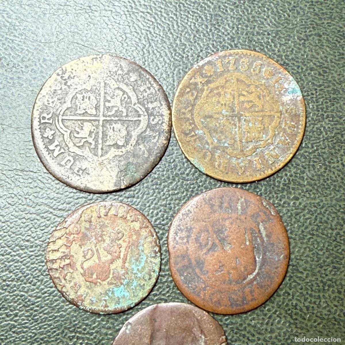 Monedas de Espa&ntilde;a: Lote de 5 monedas de Felipe V - Foto 7