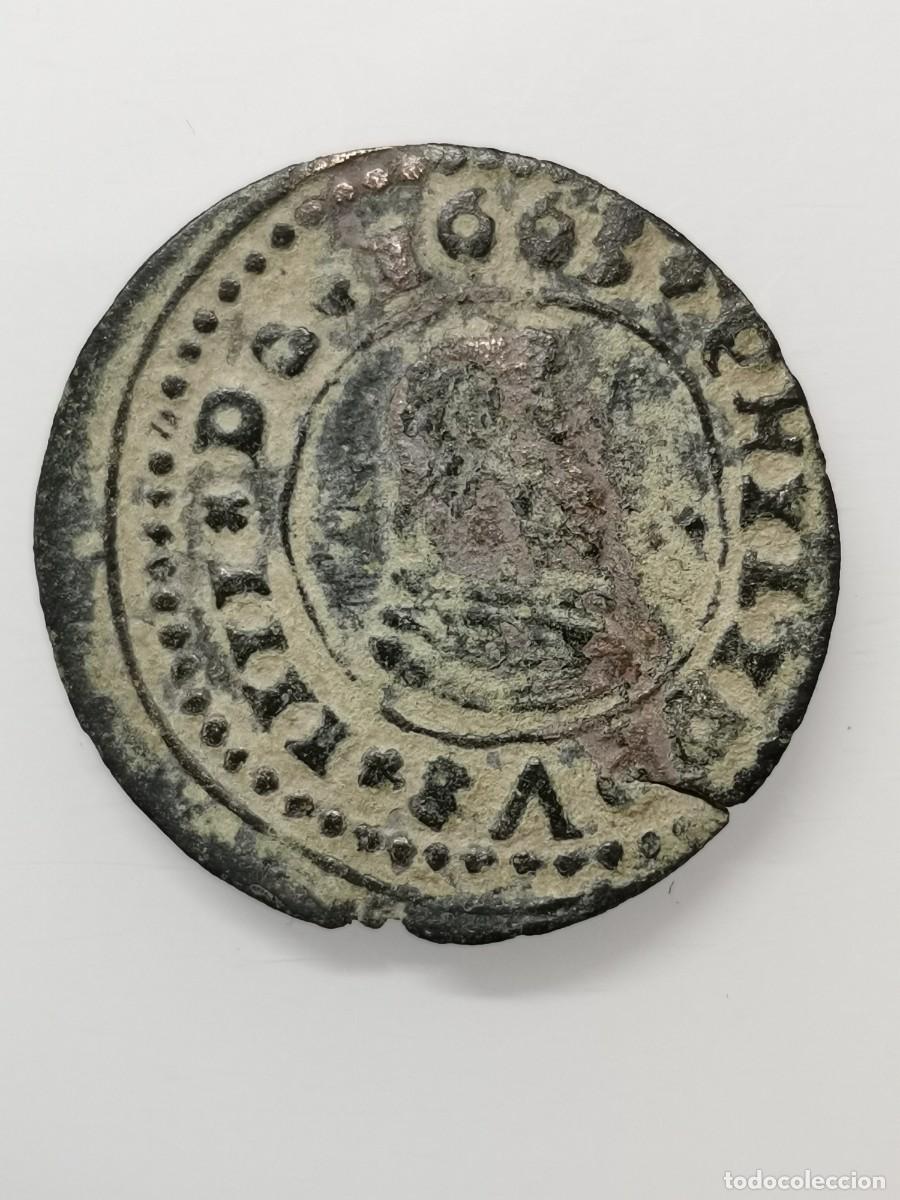 Monedas de Espa&ntilde;a: Felipe IV 16 Maraved&iacute;s 1663 TRUJILLO - Foto 4