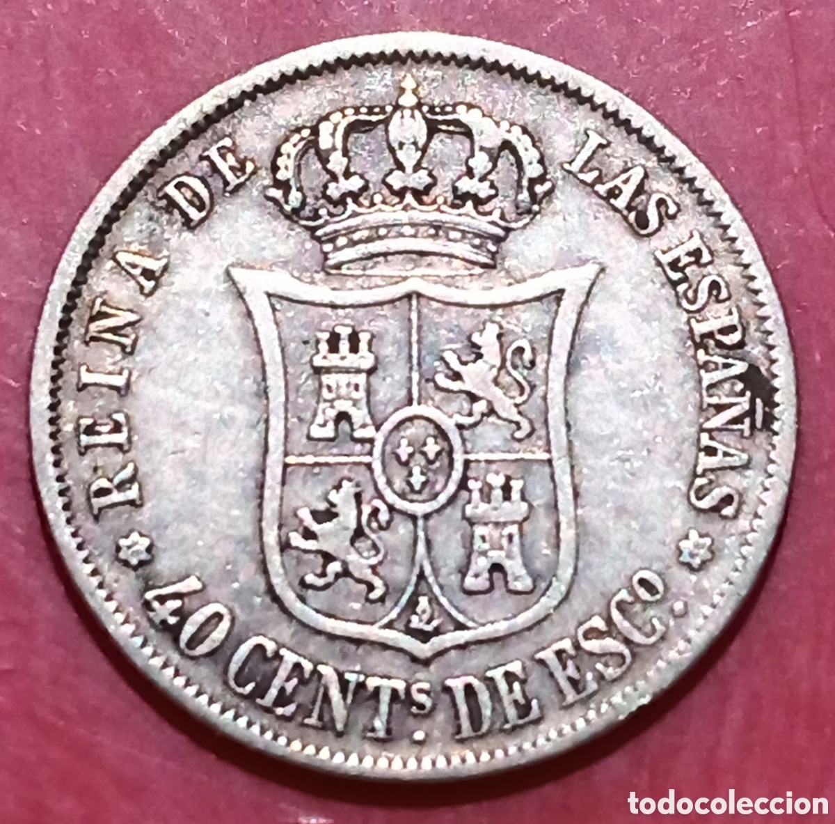 Monedas de Espa&ntilde;a: 40 Centimos 1868 - * 18 68 Madrid - Bc - Foto 2