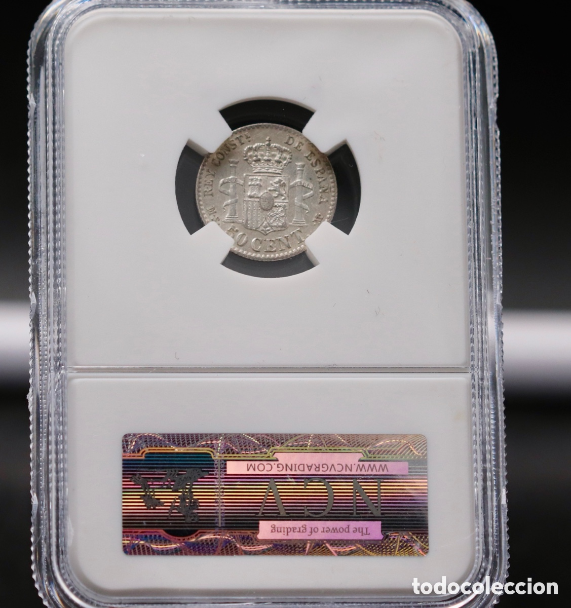 Monedas de Espa&ntilde;a: Alfonso XII. Variante. NCV VF35 - Foto 2