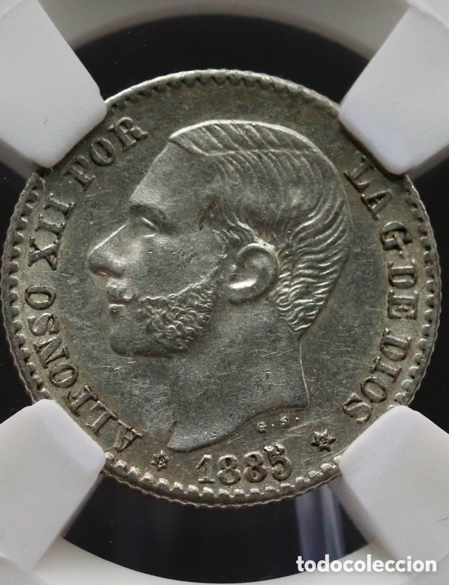 Monedas de Espa&ntilde;a: Alfonso XII. Variante. NCV VF35 - Foto 3