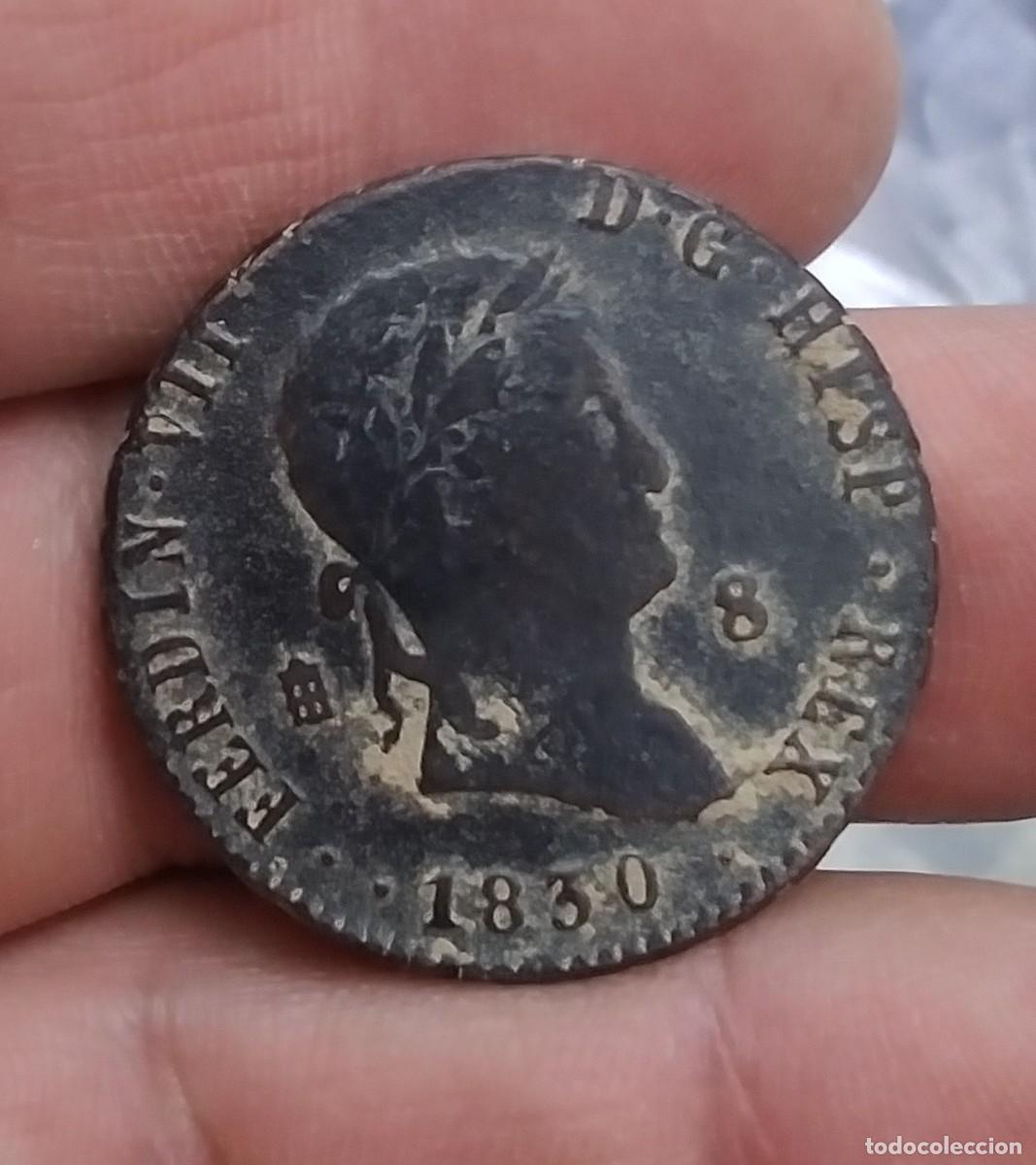 Monedas de Espa&ntilde;a: FernandoVll - 8 maravedis de 1830 - Foto 1