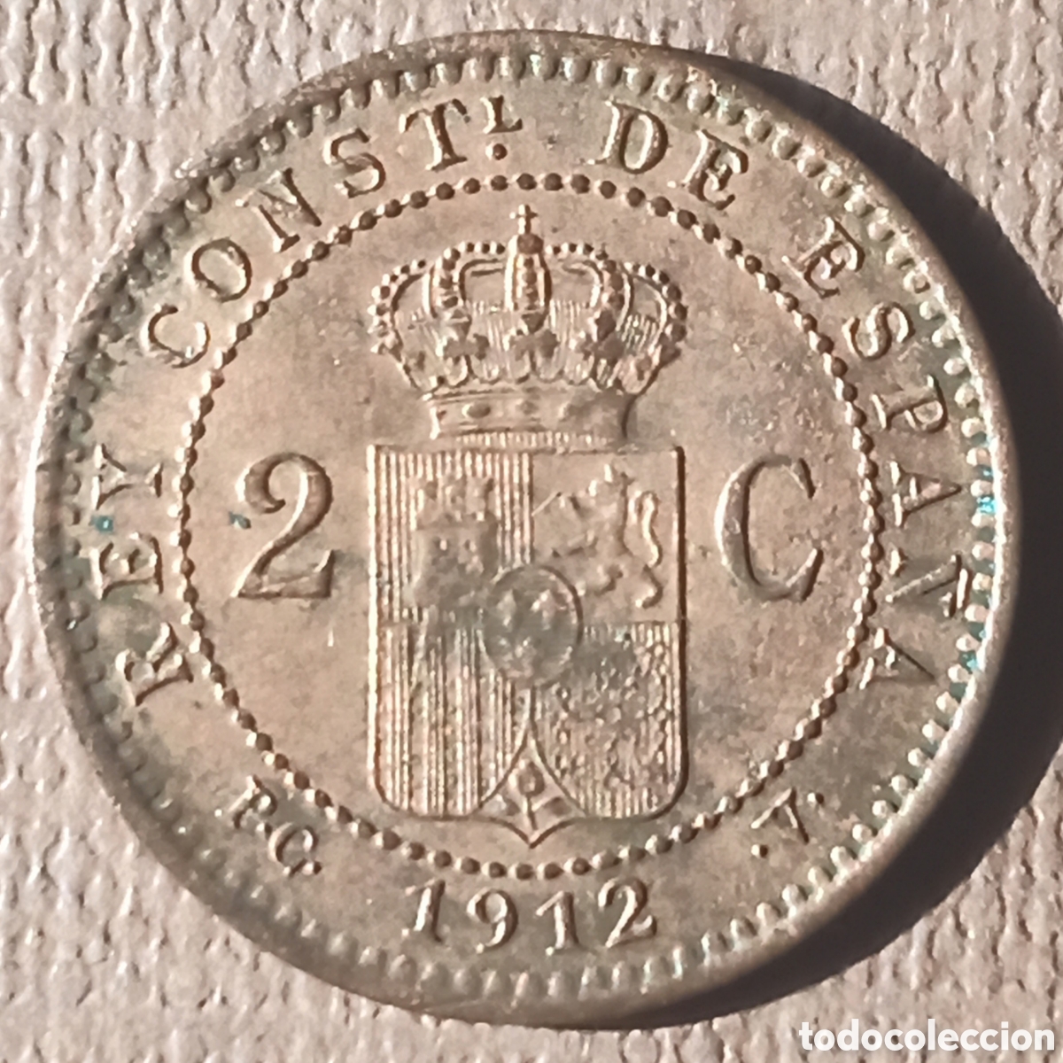 Monedas de Espa&ntilde;a: 2 C&eacute;ntimos 1912 * 12 - PC V - Bc - Foto 2