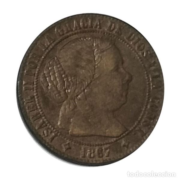 Monedas de Espa&ntilde;a: Moneda 1/2 C&eacute;ntimo Espa&ntilde;a 1867 Isabel II - Foto 1