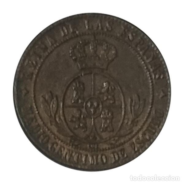 Monedas de Espa&ntilde;a: Moneda 1/2 C&eacute;ntimo Espa&ntilde;a 1867 Isabel II - Foto 2