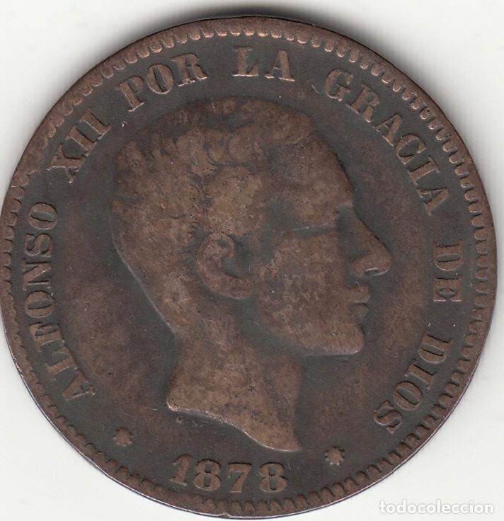 Monedas de Espa&ntilde;a: ALFONSO XII: 10 CENTIMOS 1878 - Foto 1