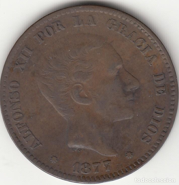Monedas de Espa&ntilde;a: ALFONSO XII: 10 CENTIMOS 1877 - 1 - Foto 1