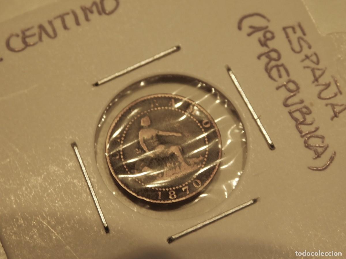 Monedas de Espa&ntilde;a: MONEDA DE ESPA&Ntilde;A DE UN CENTIMO, 1870 (PRIMERA REPUBLICA) - Foto 2