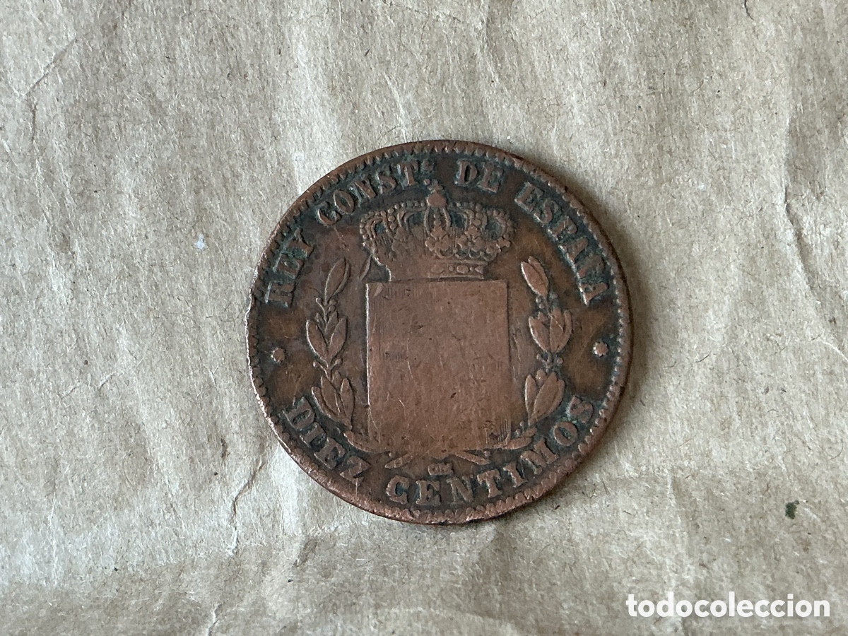 Monedas de Espa&ntilde;a: 10 c&eacute;ntimos Alfonso XII 1879 - Foto 2