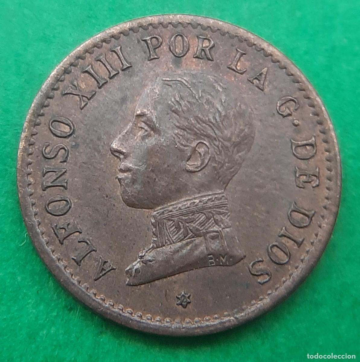 Monedas de Espa&ntilde;a: (ALFONSO XIII)(1912*2 PC V)(COBRE) 1 C&Eacute;NTIMO - Foto 1