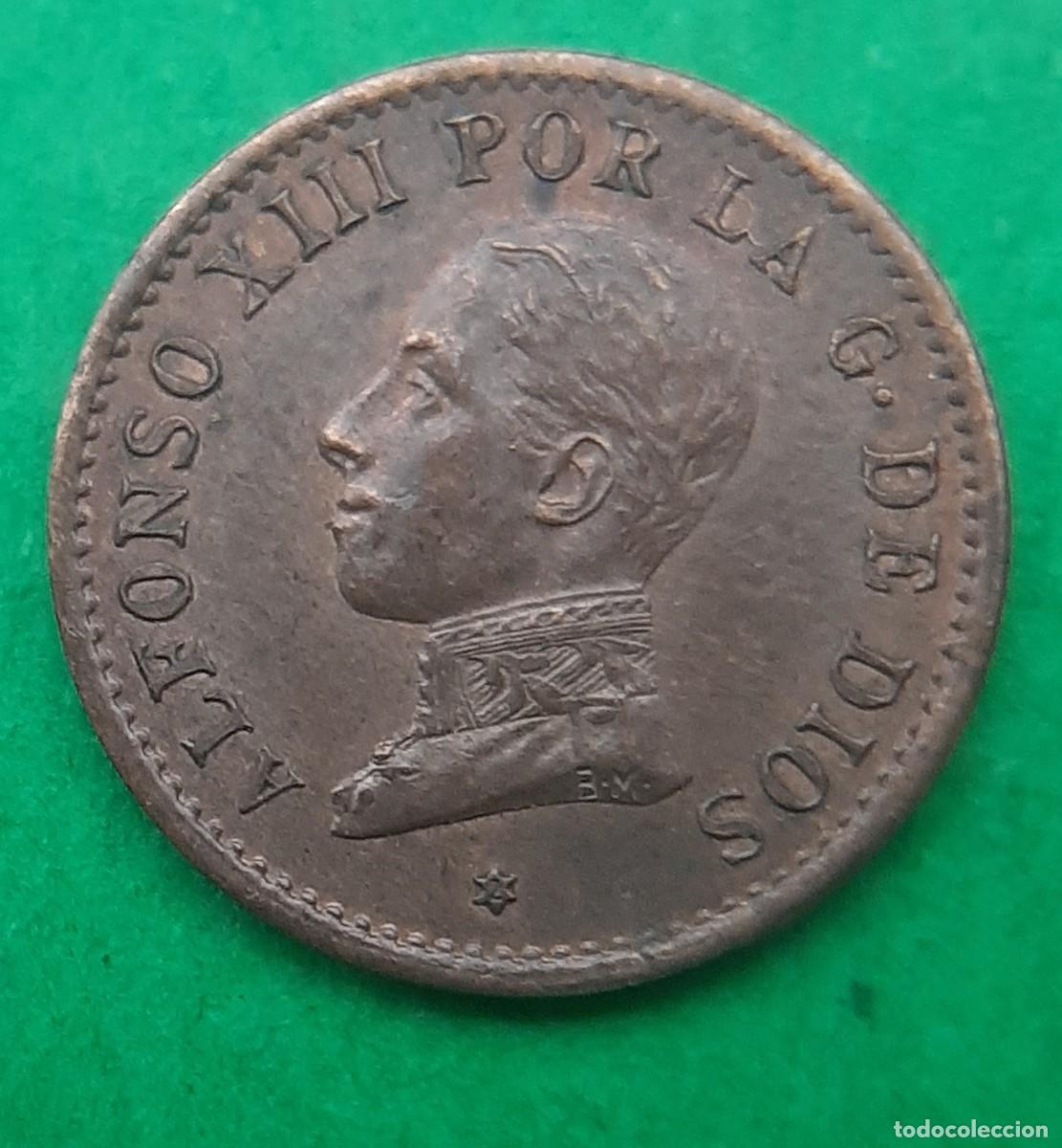 Monedas de Espa&ntilde;a: (ALFONSO XIII)(1912*2 PC V)(COBRE) 1 C&Eacute;NTIMO - Foto 3