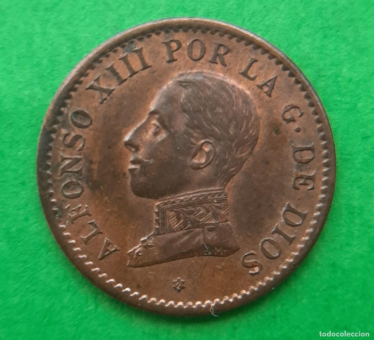 Monedas de Espa&ntilde;a: (ALFONSO XIII)(1912*2 PC V)(COBRE) 1 C&Eacute;NTIMO - Foto 1