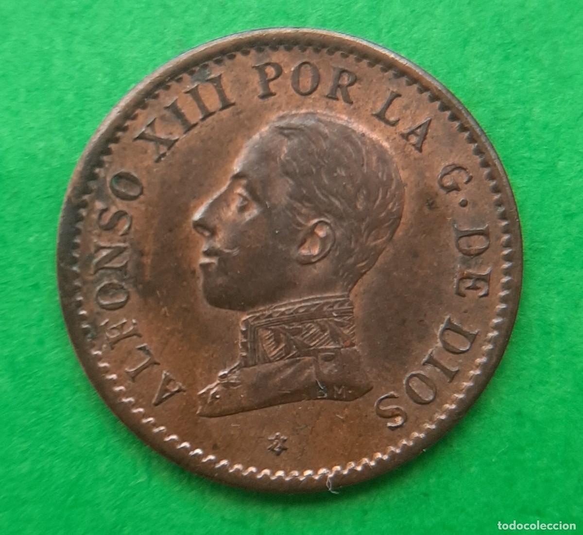 Monedas de Espa&ntilde;a: (ALFONSO XIII)(1912*2 PC V)(COBRE) 1 C&Eacute;NTIMO - Foto 3