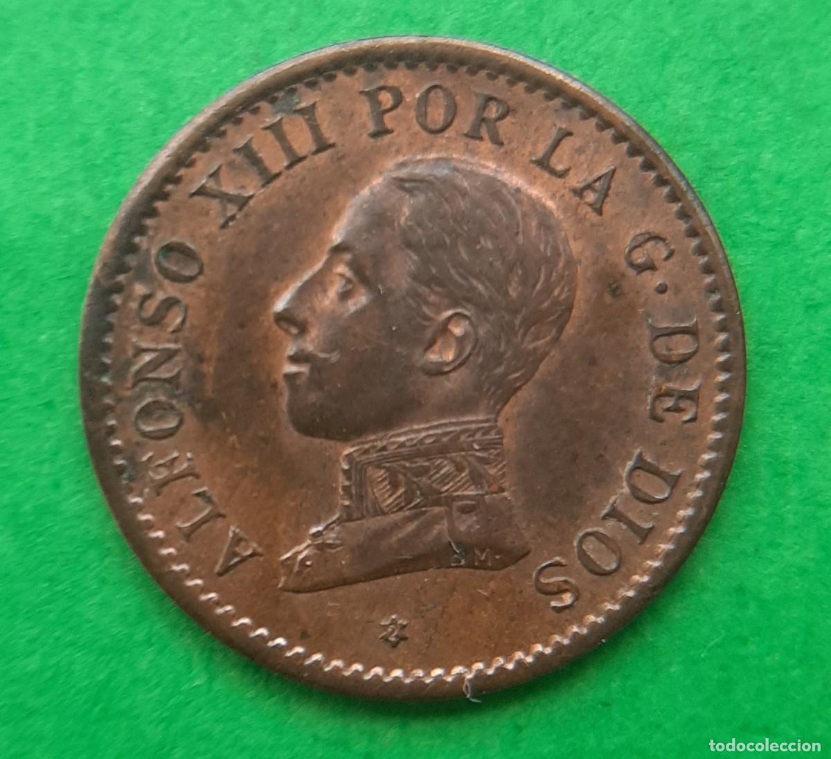 Monedas de Espa&ntilde;a: (ALFONSO XIII)(1912*2 PC V)(COBRE) 1 C&Eacute;NTIMO - Foto 5