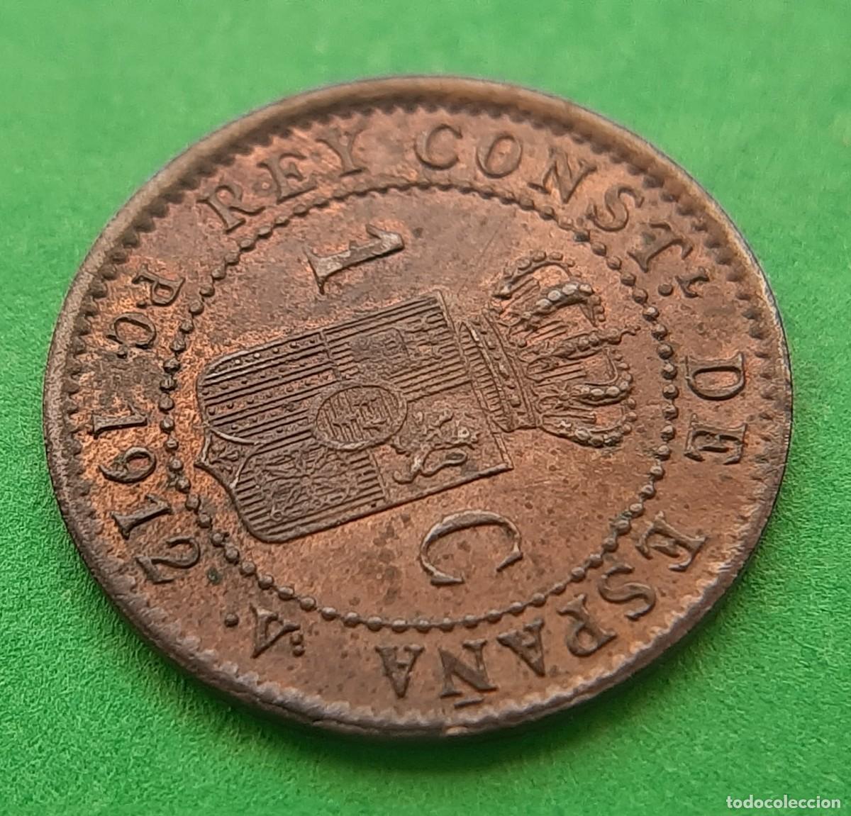 Monedas de Espa&ntilde;a: (ALFONSO XIII)(1912*2 PC V)(COBRE) 1 C&Eacute;NTIMO - Foto 9