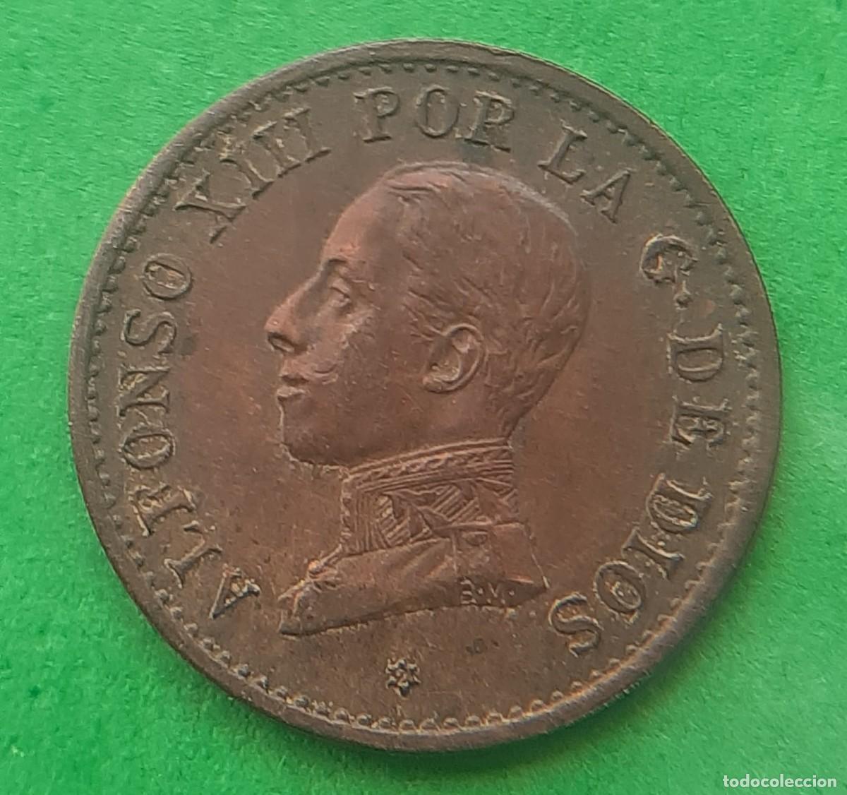 Monedas de Espa&ntilde;a: (ALFONSO XIII)(1912*2 PC V)(COBRE) 1 C&Eacute;NTIMO - Foto 1