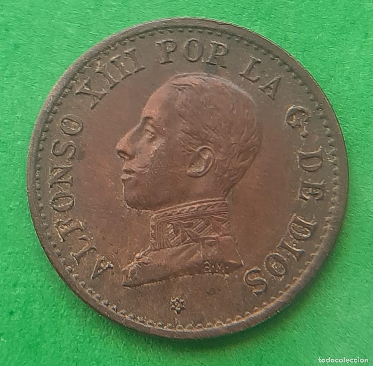 Monedas de Espa&ntilde;a: (ALFONSO XIII)(1912*2 PC V)(COBRE) 1 C&Eacute;NTIMO - Foto 3