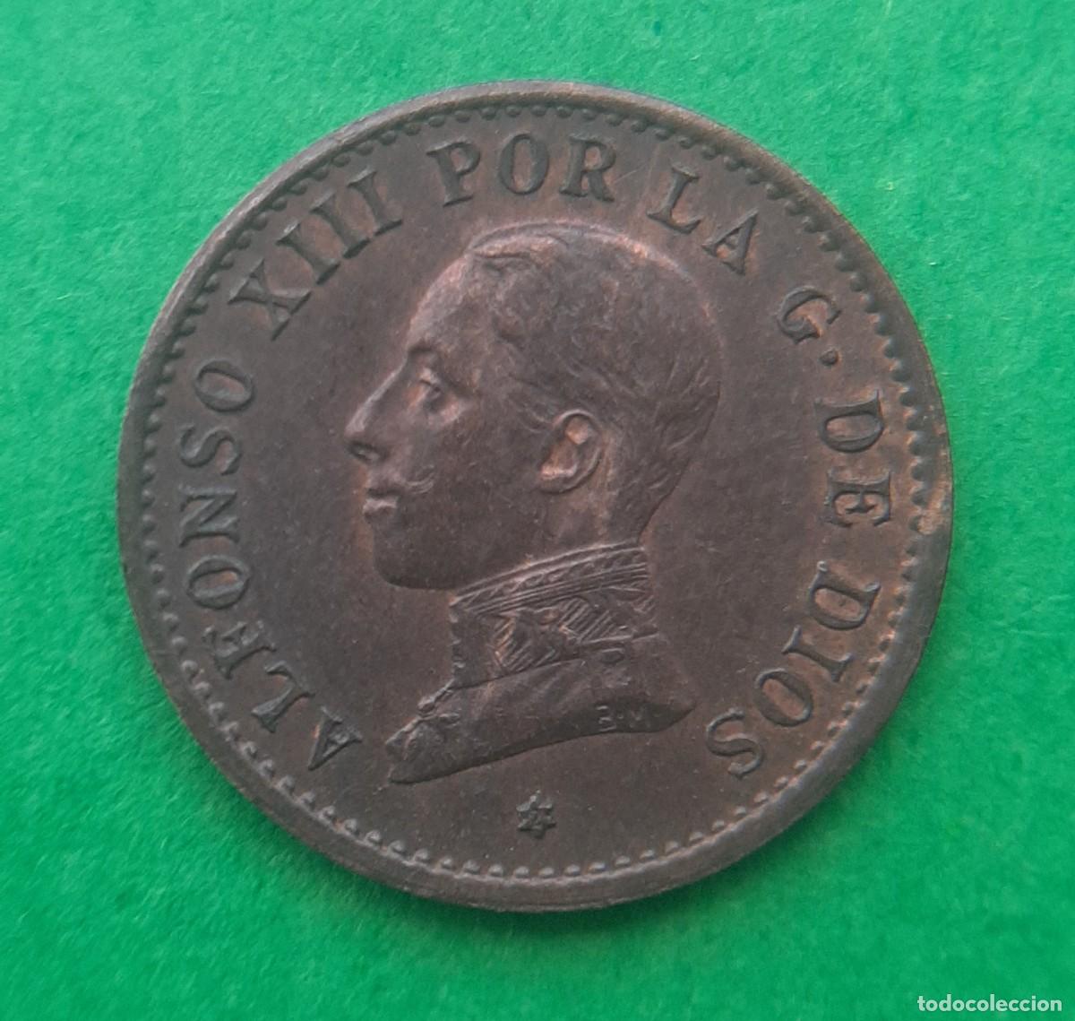 Monedas de Espa&ntilde;a: (ALFONSO XIII)(1912*2 PC V)(COBRE) 1 C&Eacute;NTIMO - Foto 1