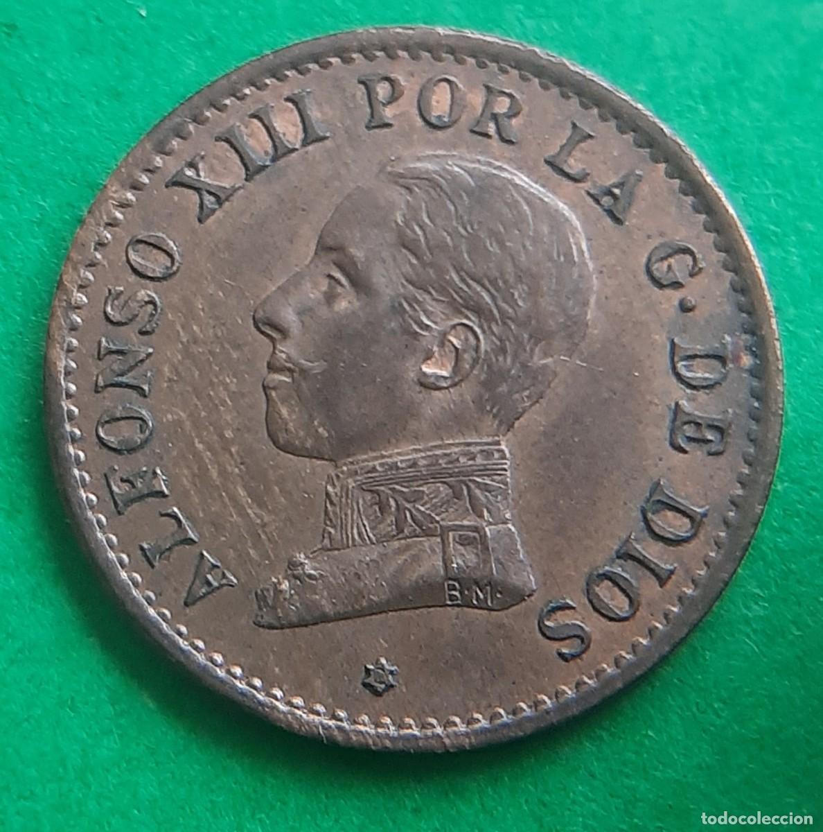 Monedas de Espa&ntilde;a: (ALFONSO XIII)(1912*2 PC V)(COBRE) 1 C&Eacute;NTIMO - Foto 1