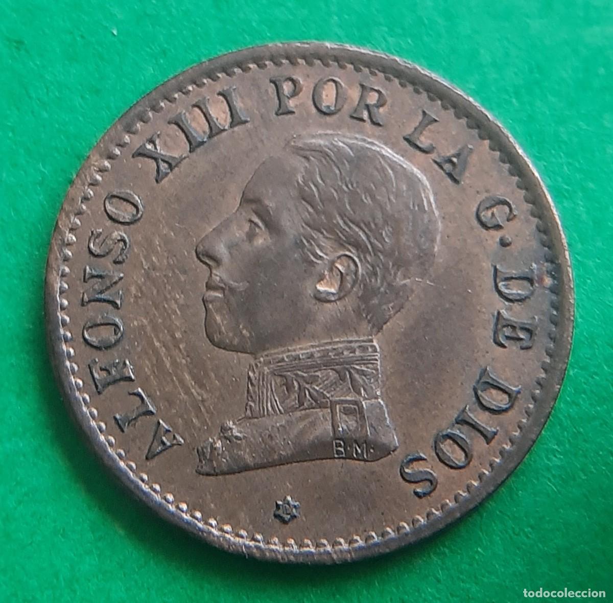Monedas de Espa&ntilde;a: (ALFONSO XIII)(1912*2 PC V)(COBRE) 1 C&Eacute;NTIMO - Foto 3