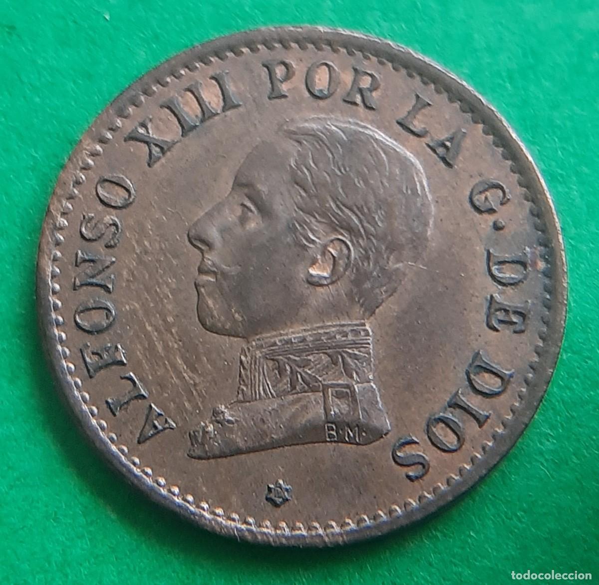 Monedas de Espa&ntilde;a: (ALFONSO XIII)(1912*2 PC V)(COBRE) 1 C&Eacute;NTIMO - Foto 5