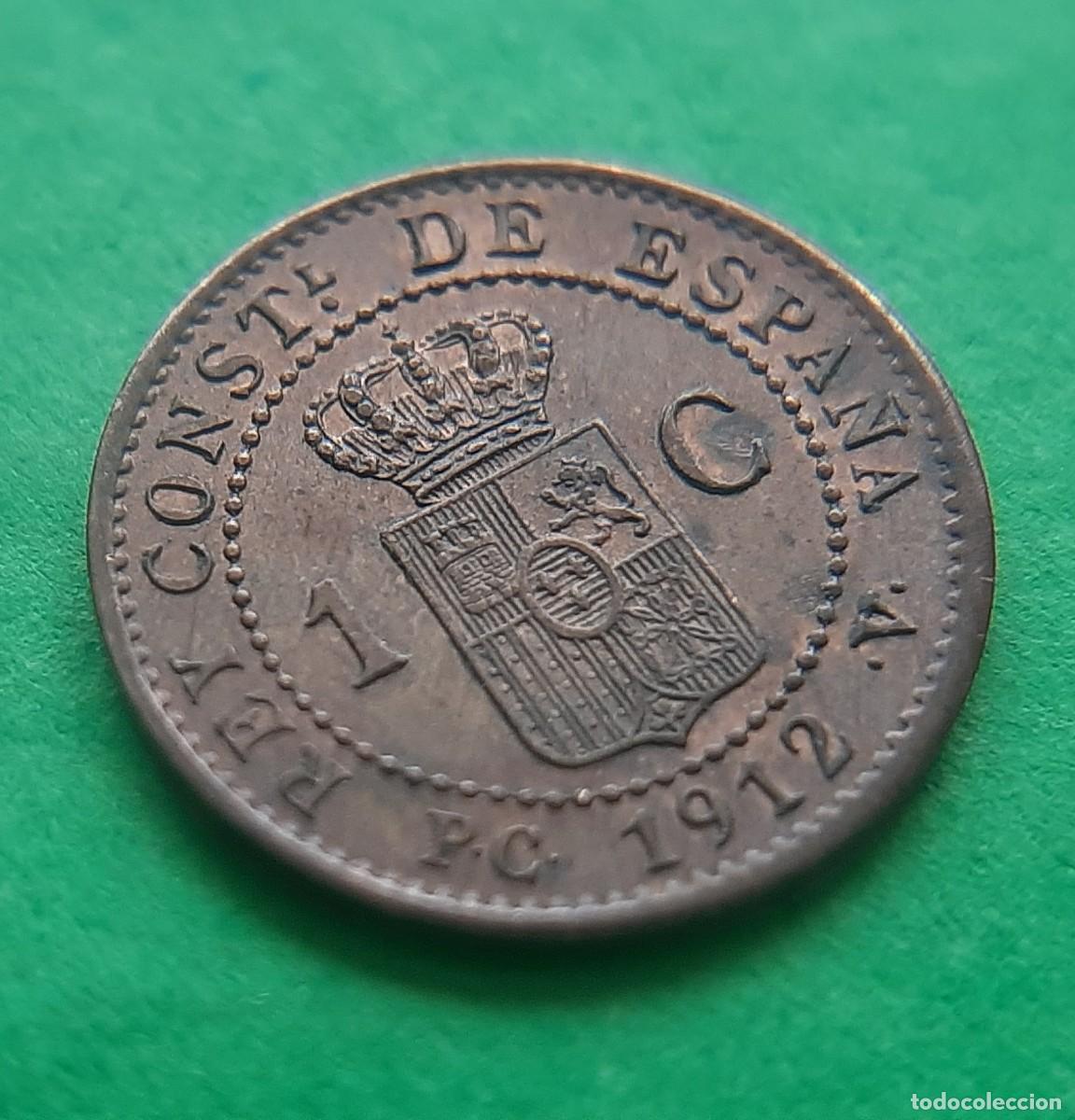Monedas de Espa&ntilde;a: (ALFONSO XIII)(1912*2 PC V)(COBRE) 1 C&Eacute;NTIMO - Foto 10