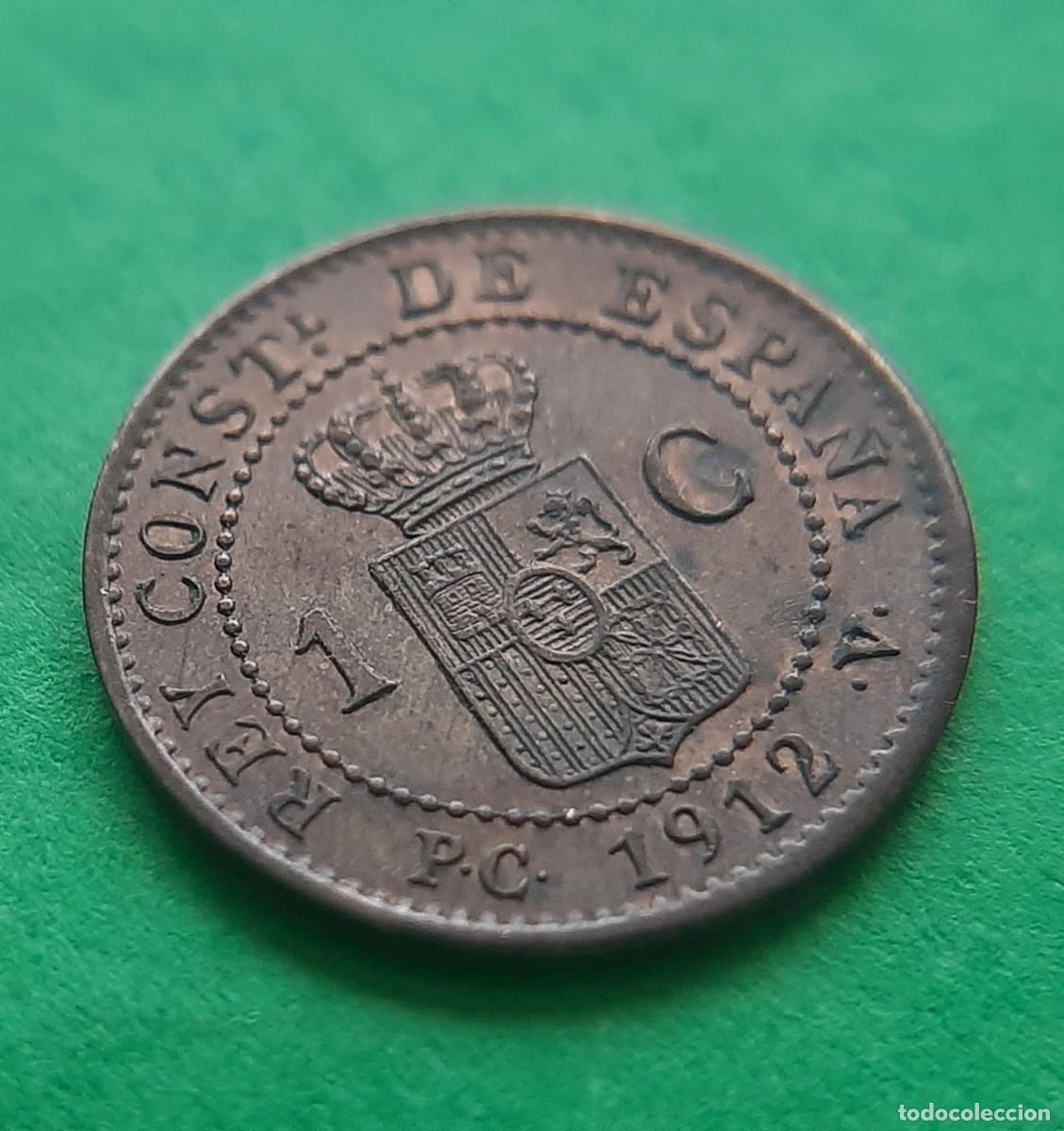 Monedas de Espa&ntilde;a: (ALFONSO XIII)(1912*2 PC V)(COBRE) 1 C&Eacute;NTIMO - Foto 12