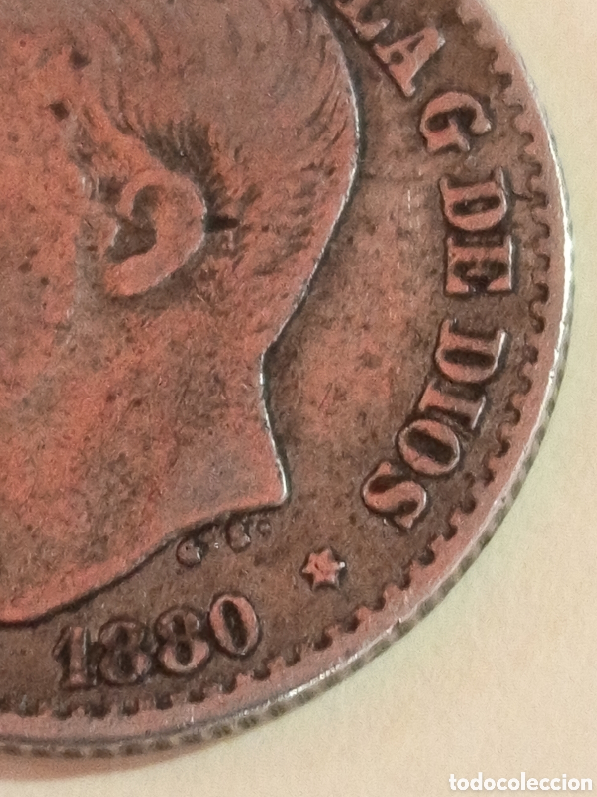 Monedas de Espa&ntilde;a: Espa&ntilde;a MONEDA. ALFONSO XII. 50 CENTIMOS. 1880.. MSM. - Foto 2