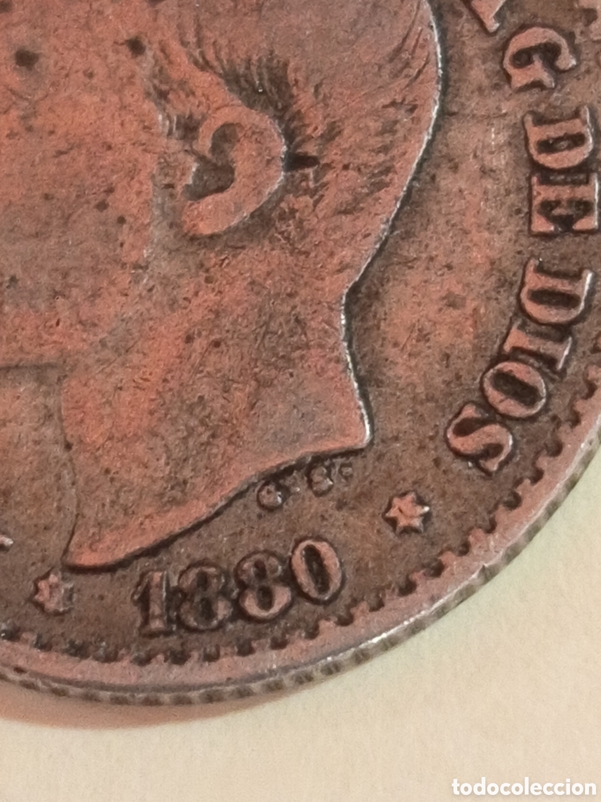 Monedas de Espa&ntilde;a: Espa&ntilde;a MONEDA. ALFONSO XII. 50 CENTIMOS. 1880.. MSM. - Foto 3