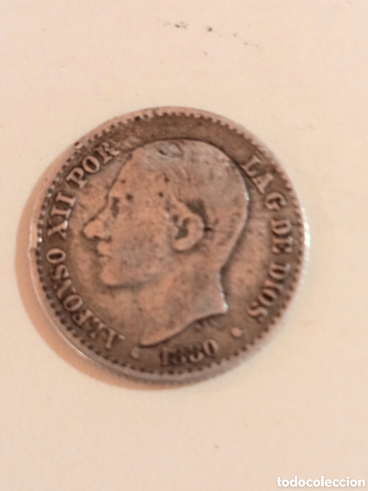 Monedas de Espa&ntilde;a: Espa&ntilde;a MONEDA. ALFONSO XII. 50 CENTIMOS. 1880.. MSM. - Foto 7