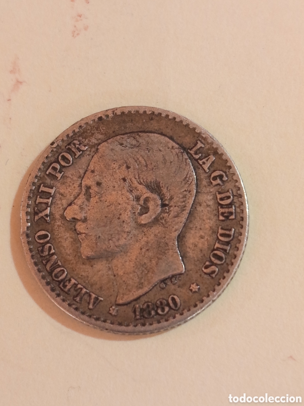 Monedas de Espa&ntilde;a: Espa&ntilde;a MONEDA. ALFONSO XII. 50 CENTIMOS. 1880.. MSM. - Foto 1