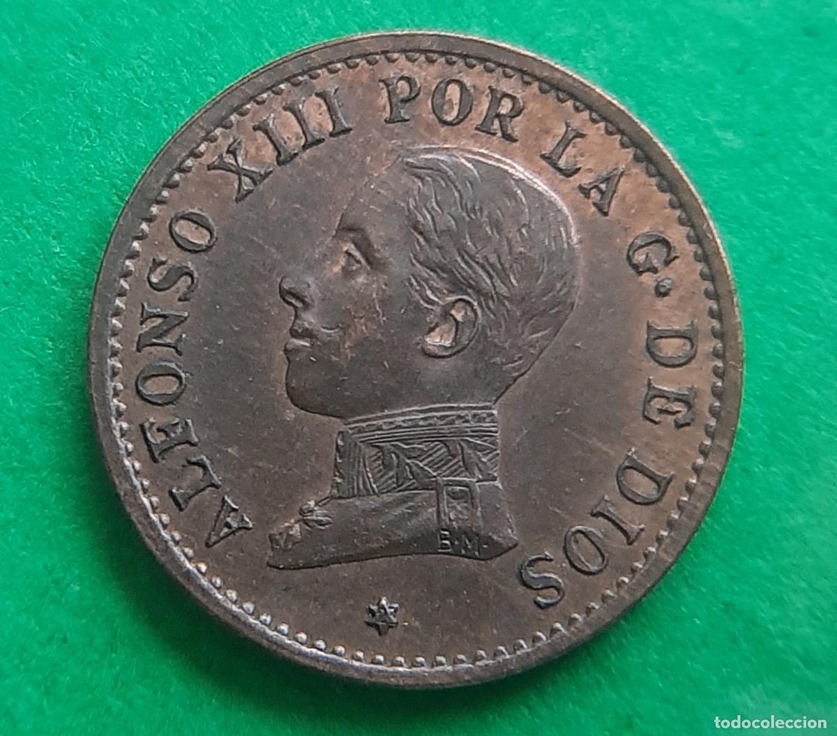 Monedas de Espa&ntilde;a: (ALFONSO XIII)(1912*2 PC V)(COBRE) 1 C&Eacute;NTIMO - Foto 1