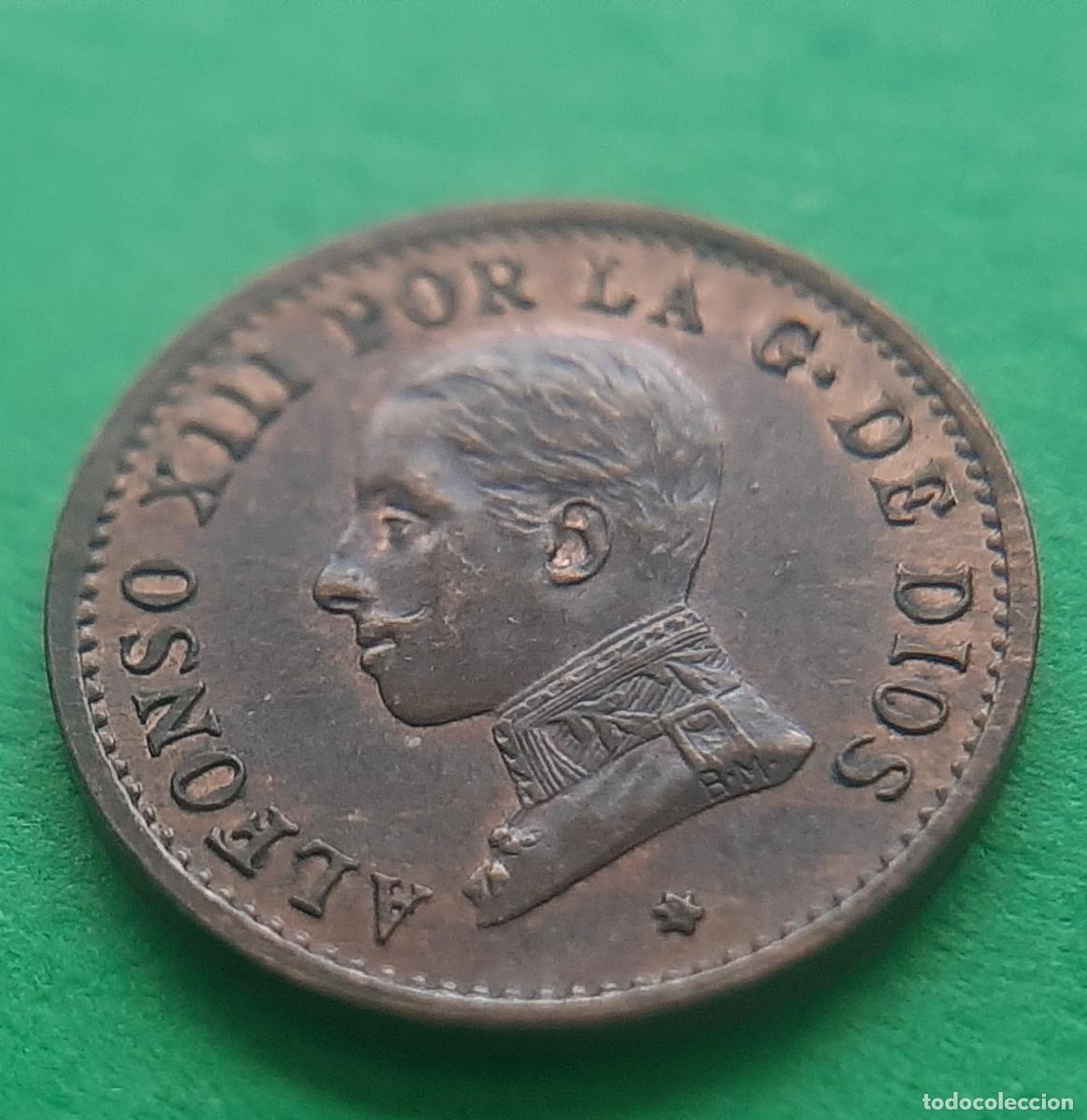 Monedas de Espa&ntilde;a: (ALFONSO XIII)(1912*2 PC V)(COBRE) 1 C&Eacute;NTIMO - Foto 2
