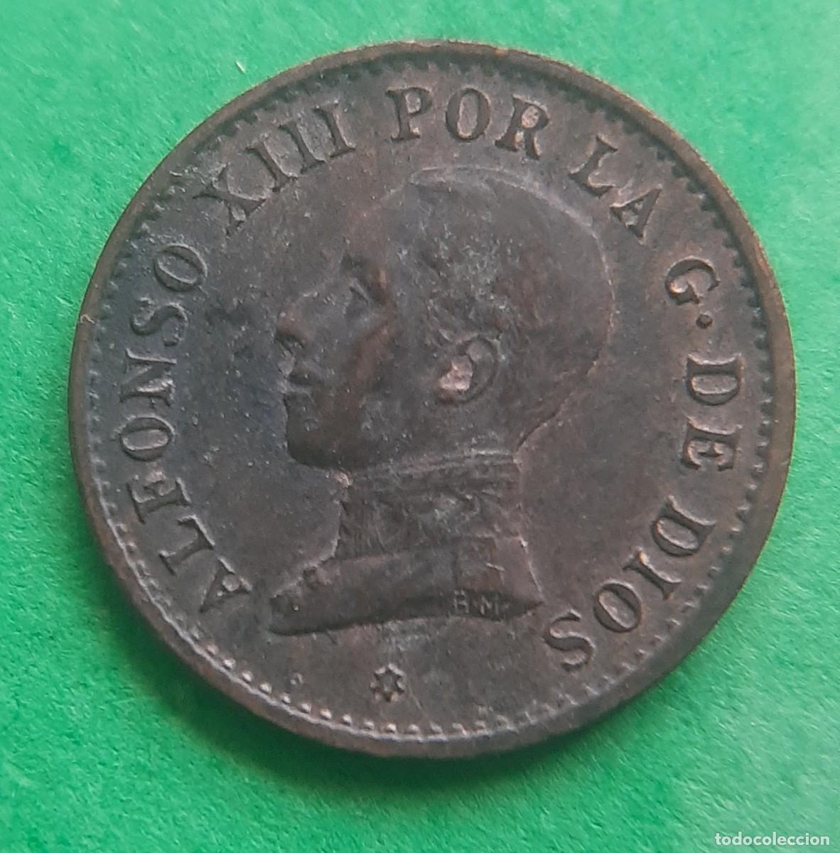 Monedas de Espa&ntilde;a: (ALFONSO XIII)(1912*2 PC V)(COBRE) 1 C&Eacute;NTIMO - Foto 1