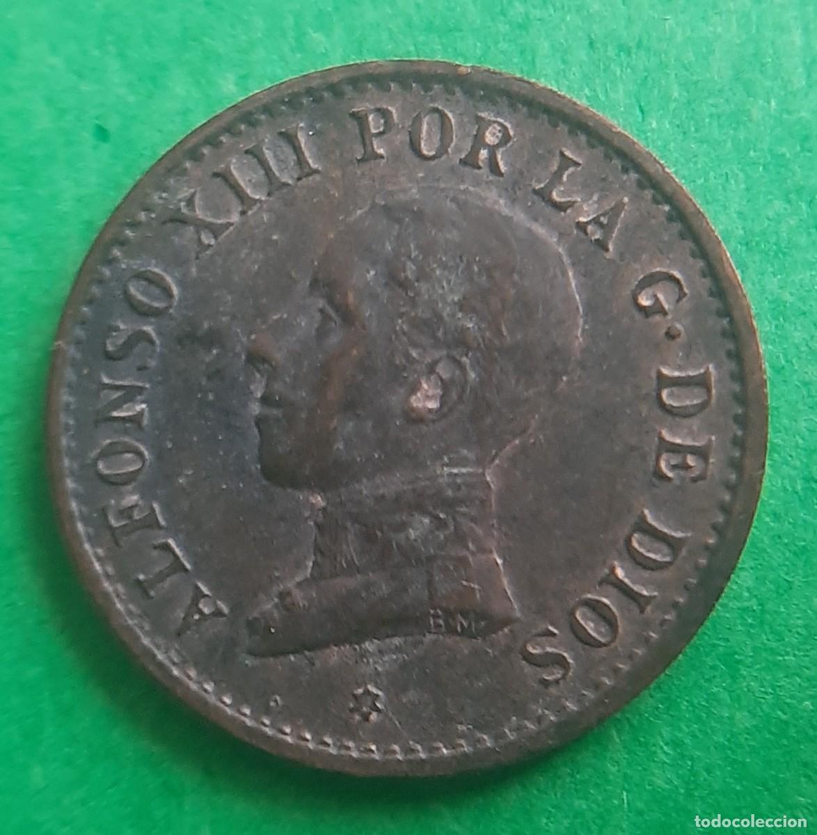 Monedas de Espa&ntilde;a: (ALFONSO XIII)(1912*2 PC V)(COBRE) 1 C&Eacute;NTIMO - Foto 7