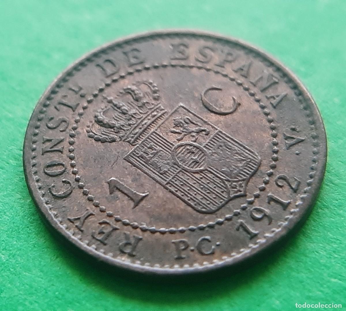 Monedas de Espa&ntilde;a: (ALFONSO XIII)(1912*2 PC V)(COBRE) 1 C&Eacute;NTIMO - Foto 17