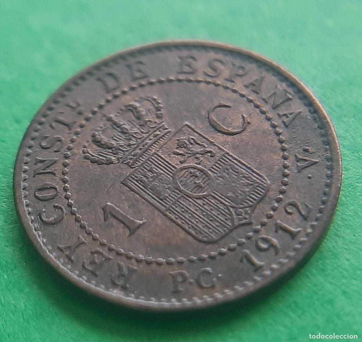 Monedas de Espa&ntilde;a: (ALFONSO XIII)(1912*2 PC V)(COBRE) 1 C&Eacute;NTIMO - Foto 18