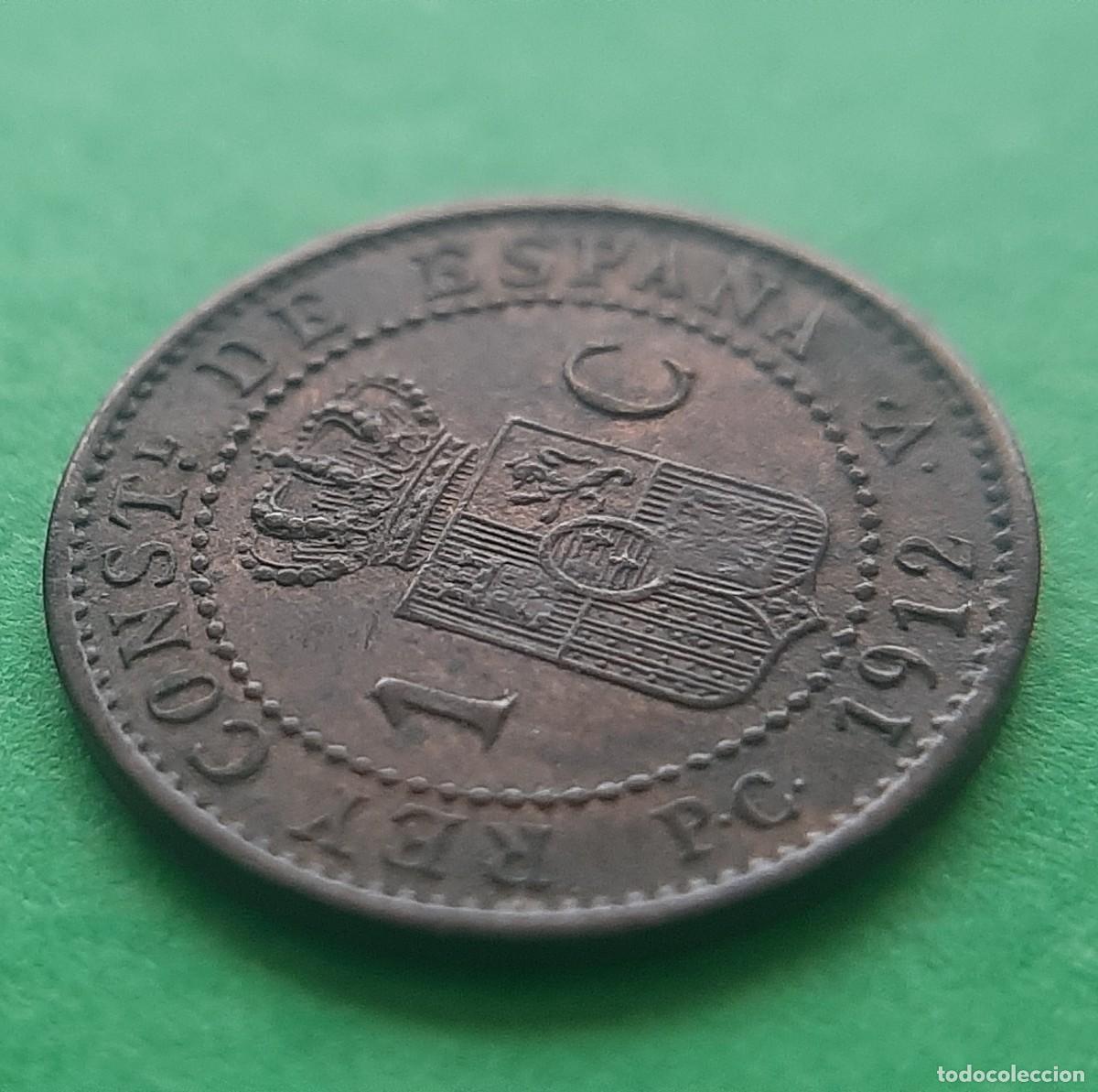 Monedas de Espa&ntilde;a: (ALFONSO XIII)(1912*2 PC V)(COBRE) 1 C&Eacute;NTIMO - Foto 19