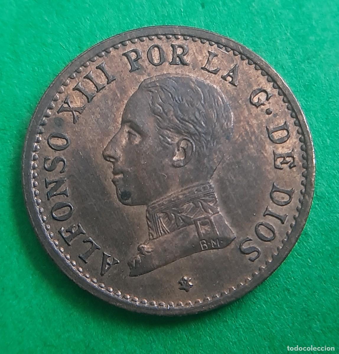 Monedas de Espa&ntilde;a: (ALFONSO XIII)(1912*2 PC V)(COBRE) 1 C&Eacute;NTIMO - Foto 3