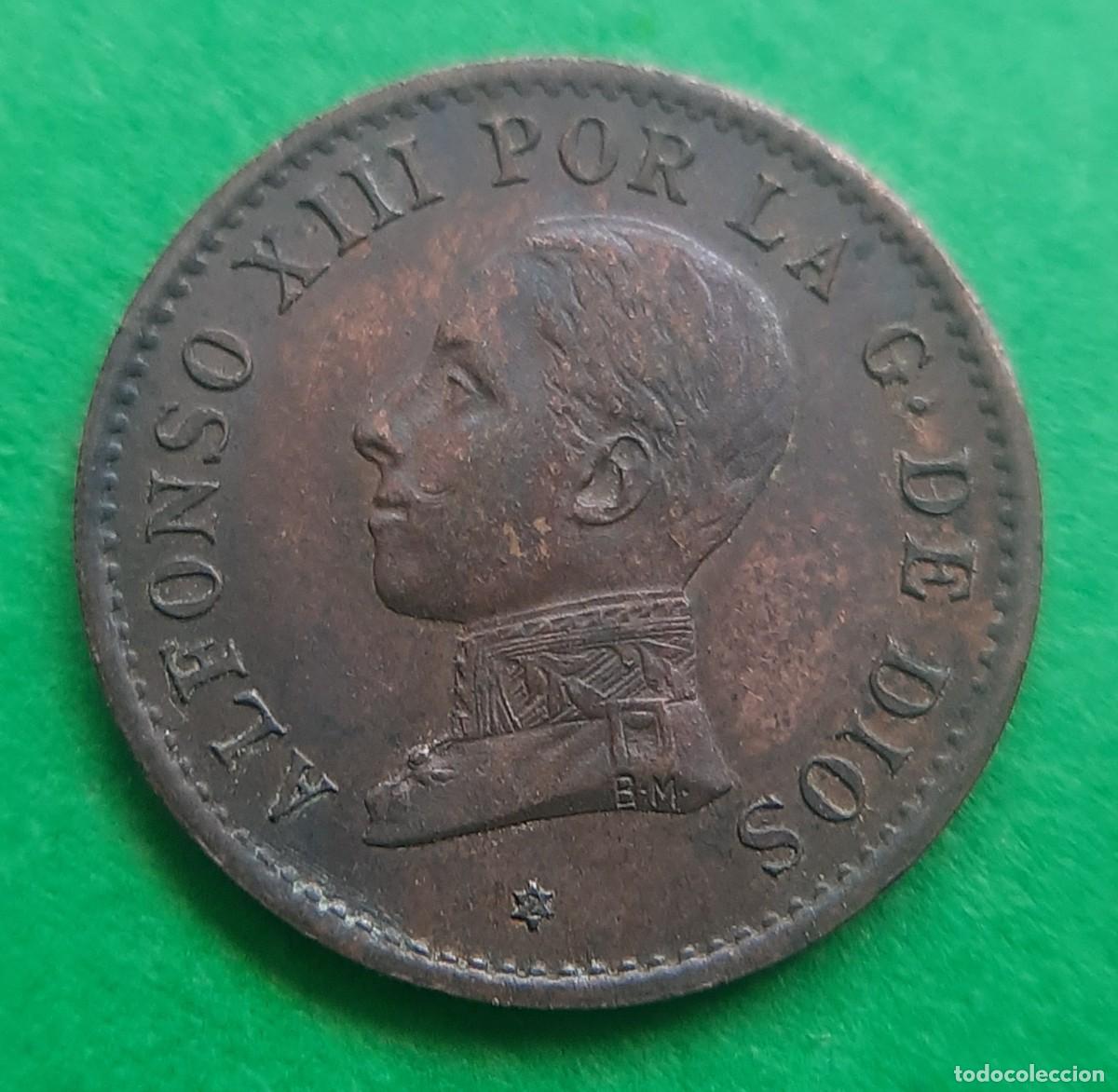 Monedas de Espa&ntilde;a: (ALFONSO XIII)(1912*2 PC V)(COBRE) 1 C&Eacute;NTIMO - Foto 1
