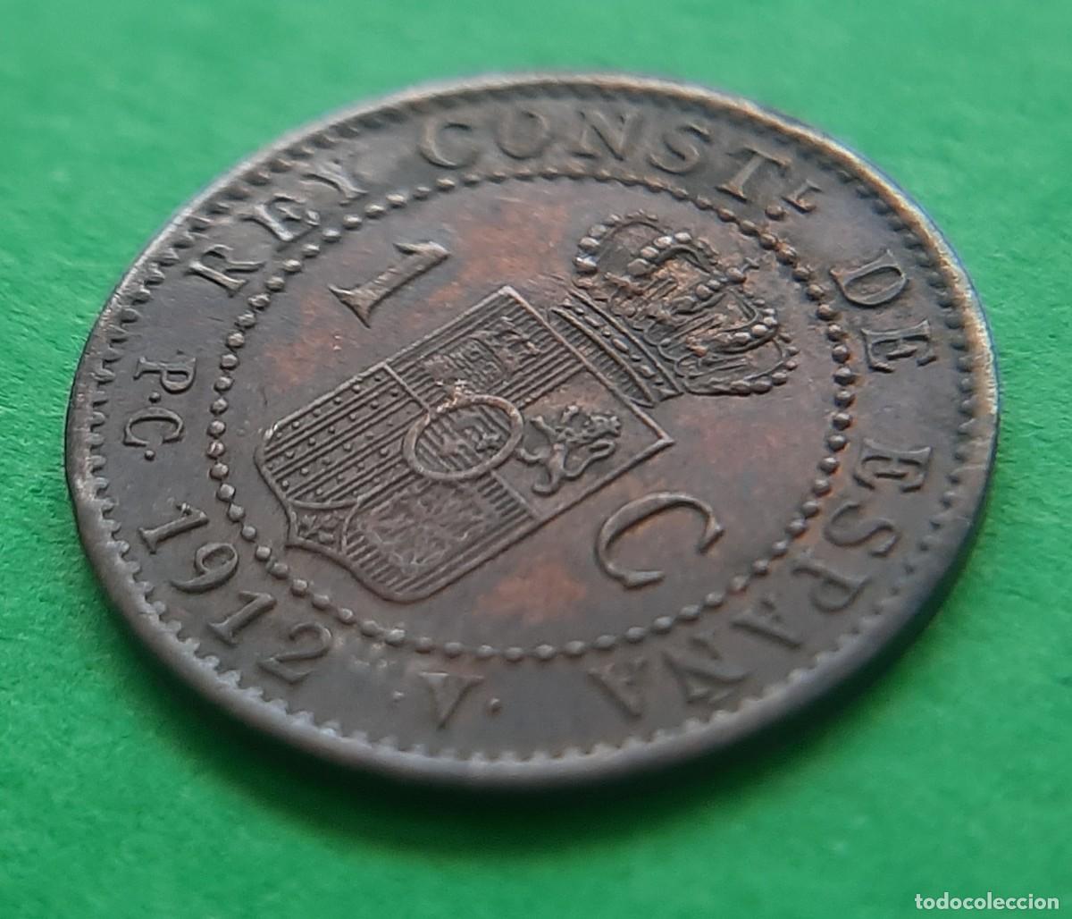 Monedas de Espa&ntilde;a: (ALFONSO XIII)(1912*2 PC V)(COBRE) 1 C&Eacute;NTIMO - Foto 19