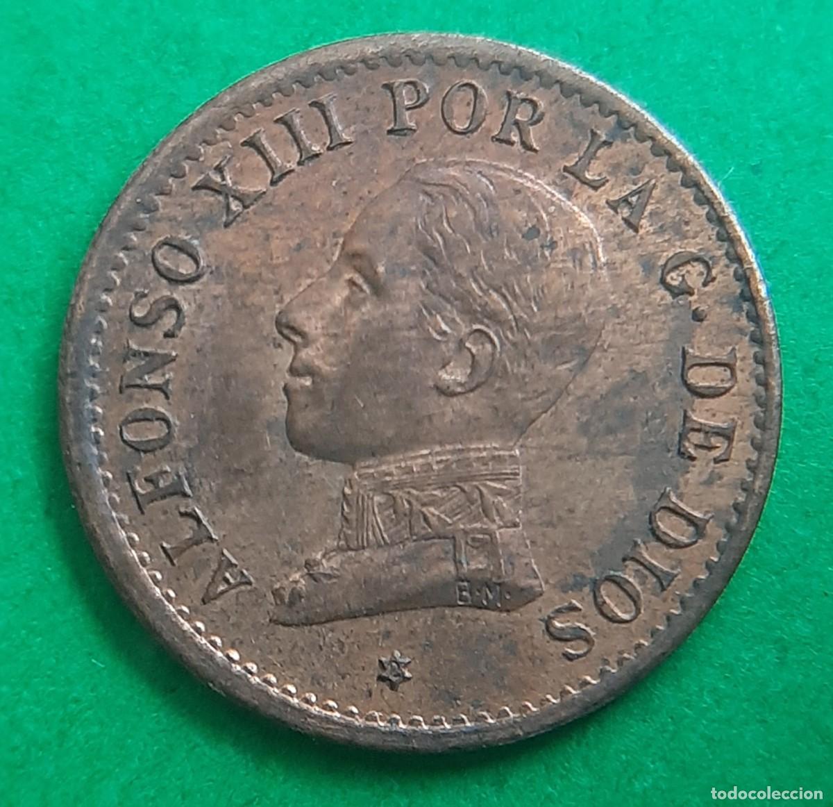 Monedas de Espa&ntilde;a: (ALFONSO XIII)(1912*2 PC V)(COBRE) 1 C&Eacute;NTIMO - Foto 1