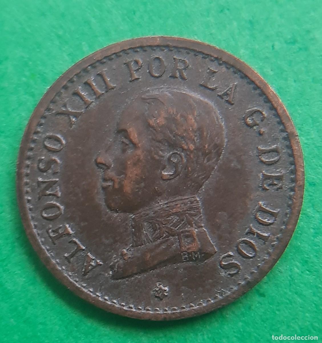 Monedas de Espa&ntilde;a: (ALFONSO XIII)(1912*2 PC V)(COBRE) 1 C&Eacute;NTIMO - Foto 1