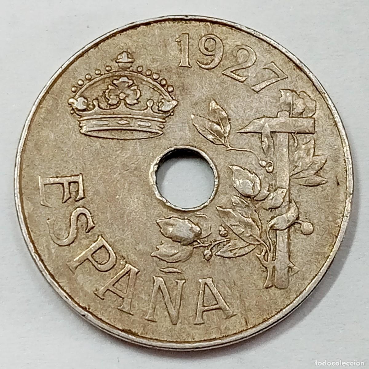 Monedas de Espa&ntilde;a: ⚜️ BAL9 1. Spain 25 c&eacute;ntimos 1927 - Foto 1