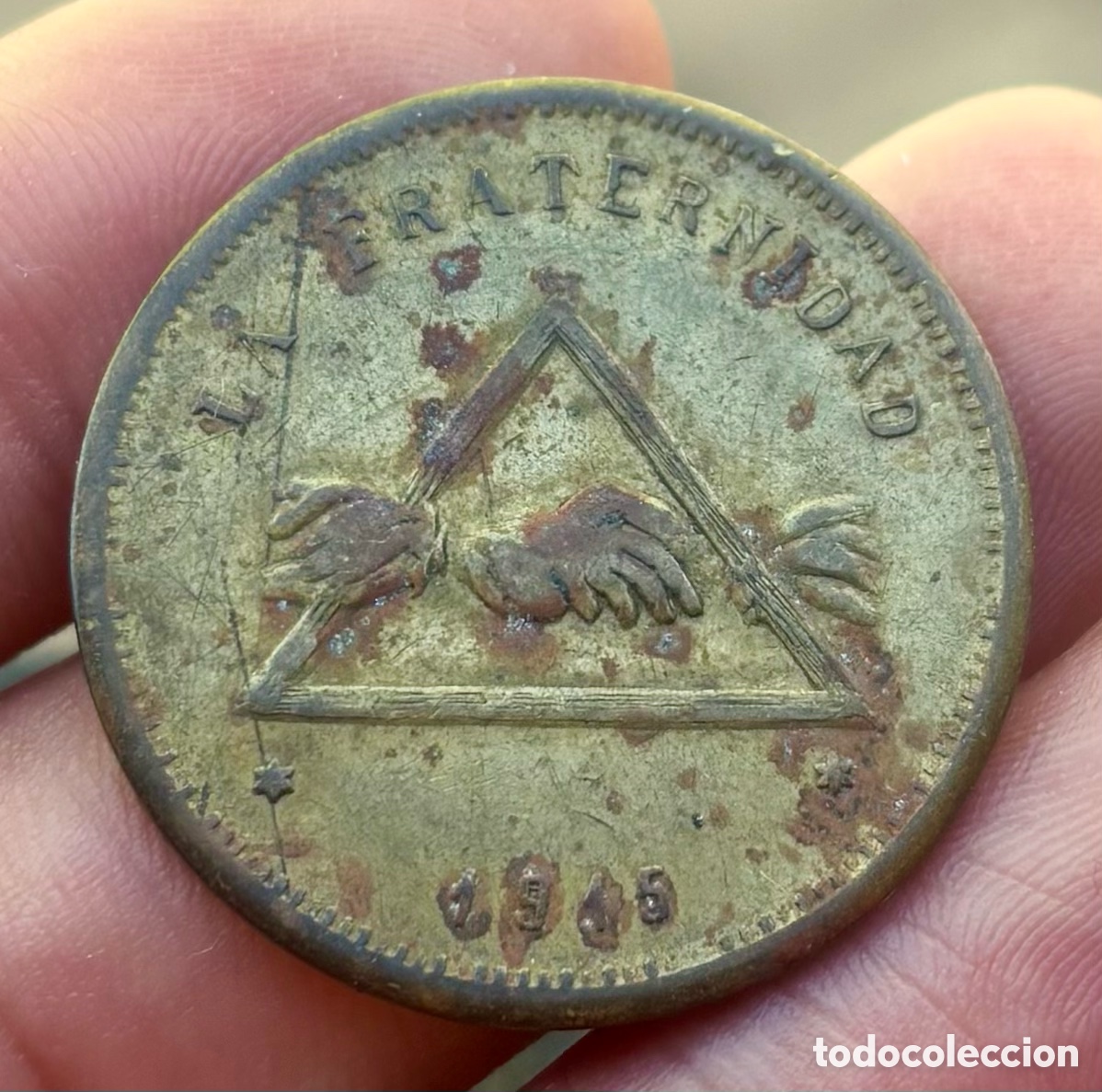 M&uuml;nzen von Spanien: Ficha 10 Centimos 1915 Cooperativa LA FRATERNIDAD