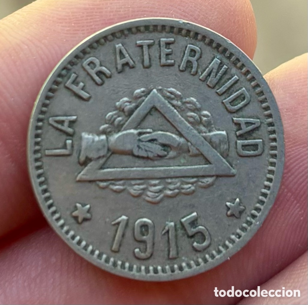 M&uuml;nzen von Spanien: Ficha 1 Peseta 1915 Cooperativa LA FRATERNIDAD